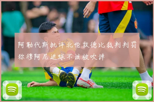 阿勒代斯批评北伦敦德比裁判判罚称穆阿尼进球不该被吹掉
